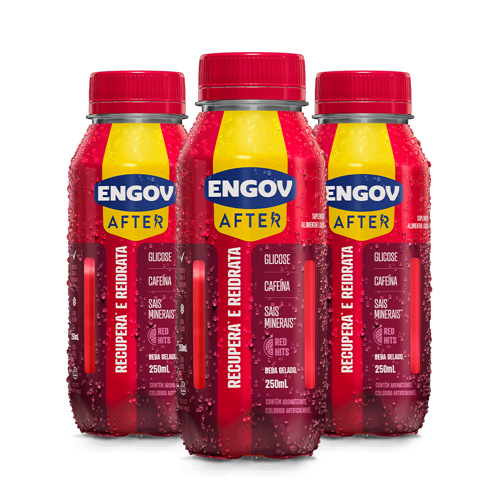 Kit com 3 Engov After Red Hits