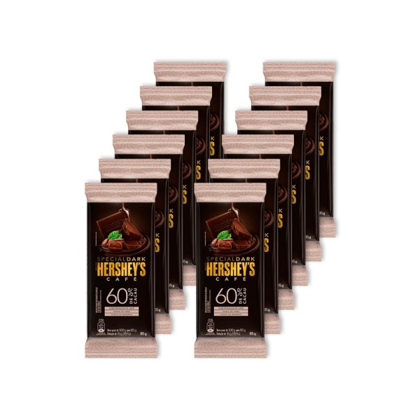 Encontraproduto.com.br - Kit 12 un. Barras Hersheys Special Dark Café 85g