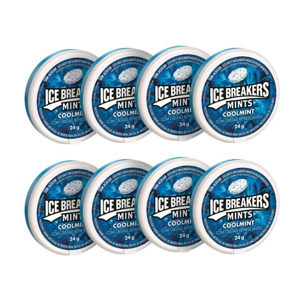 Encontraproduto.com.br - Kit 8 un. Ice Breakers Mints Coolmint 24g