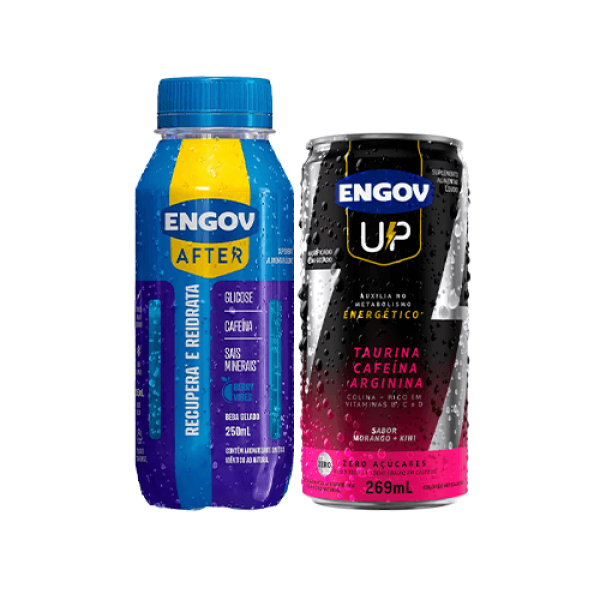 Encontraproduto.com.br - Kit Engov After Berry Vibes 250ml + Engov Up Morango e Kiwi Lata 269ml
