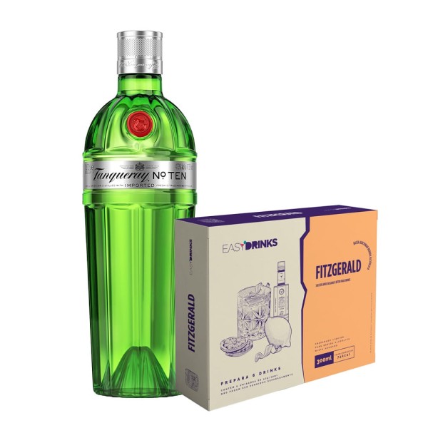 Encontraproduto.com.br - Kit Gin Tanqueray No Ten 750ml + Mistura Pronta Fitzgerald 300ml