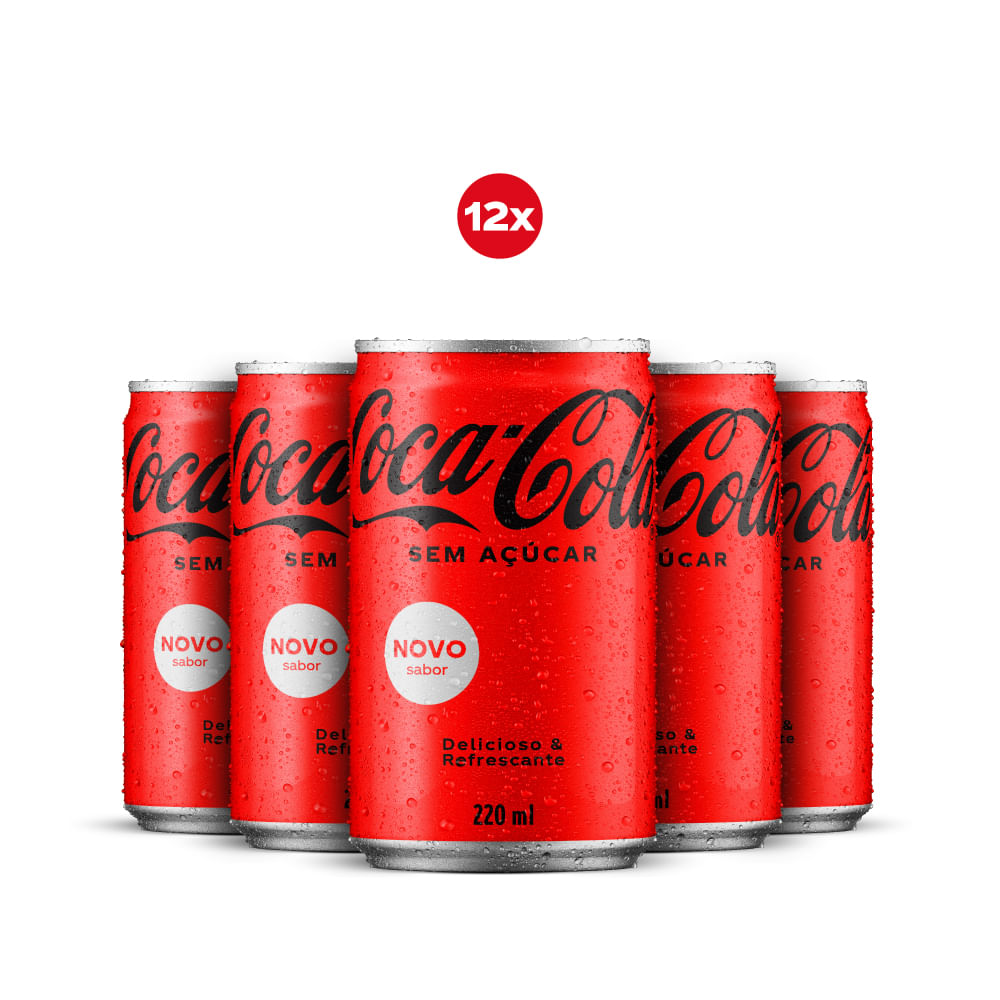 Encontraproduto.com.br - Pack 12 Coca-Cola Sem Açúcar 220ml