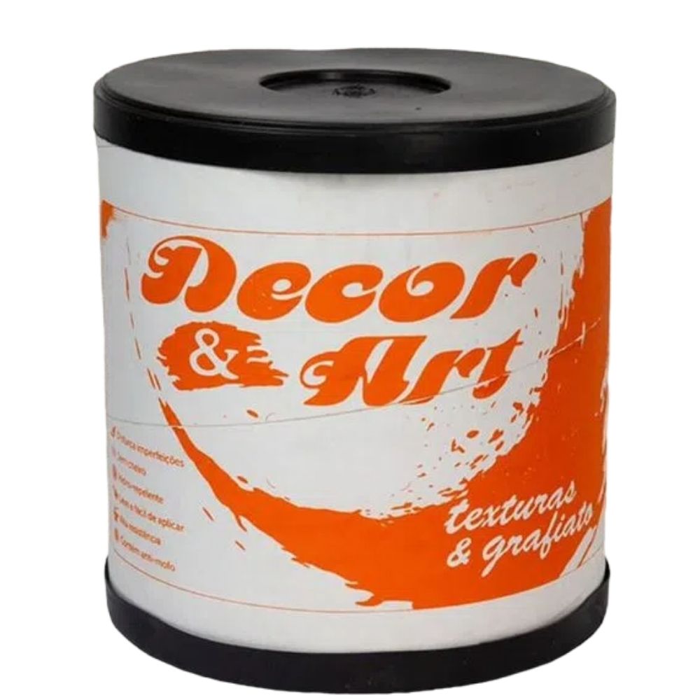 Grafiato Laranja Com Selador 25kg Decor E Arte