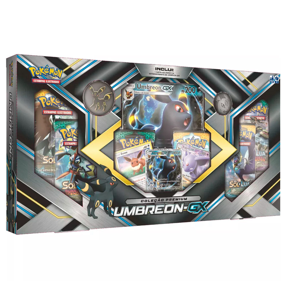 Encontraproduto.com.br - Kit com 2 Jogos Pokémon - Coleção Premium - Umbreon-GX e Espeon-GX - Copag