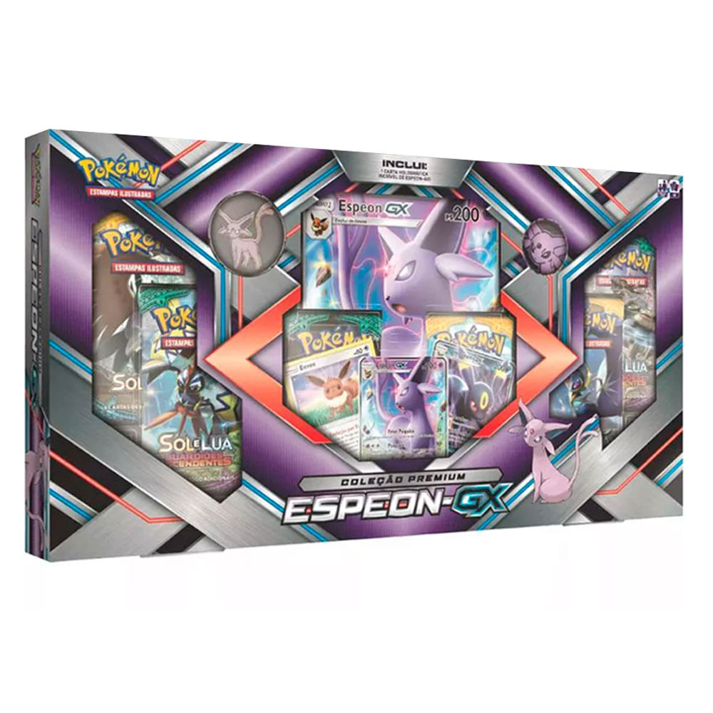 Encontraproduto.com.br - Kit com 2 Jogos Pokémon - Coleção Premium - Umbreon-GX e Espeon-GX - Copag