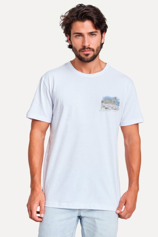 Camiseta Estampa Aquarela Waves Leme