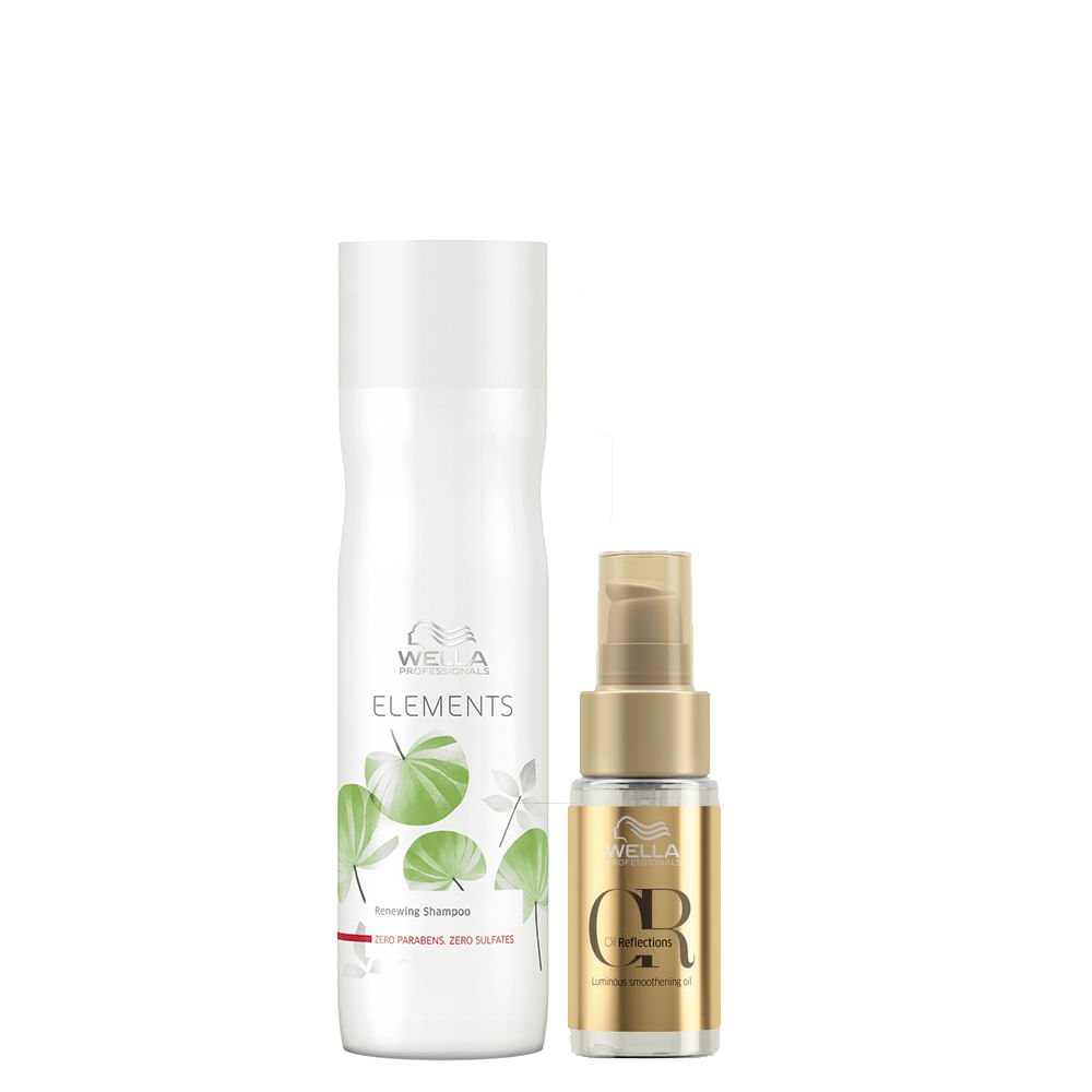 Kit Wella Professionals Elements Renewing - Shampoo 250 ml + Óleo 30 ml