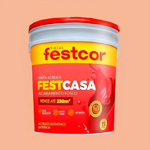 Tinta Acrílica Econômico Fosco Pêssego 15L Festcor