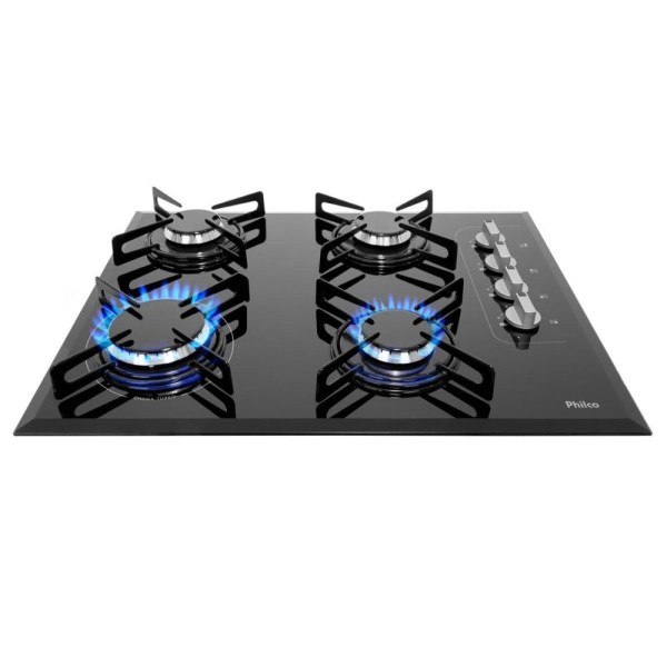 Encontraproduto.com.br - Cooktop 4 Bocas Philco Automático Chef4 Vidro Temperado Bivolt