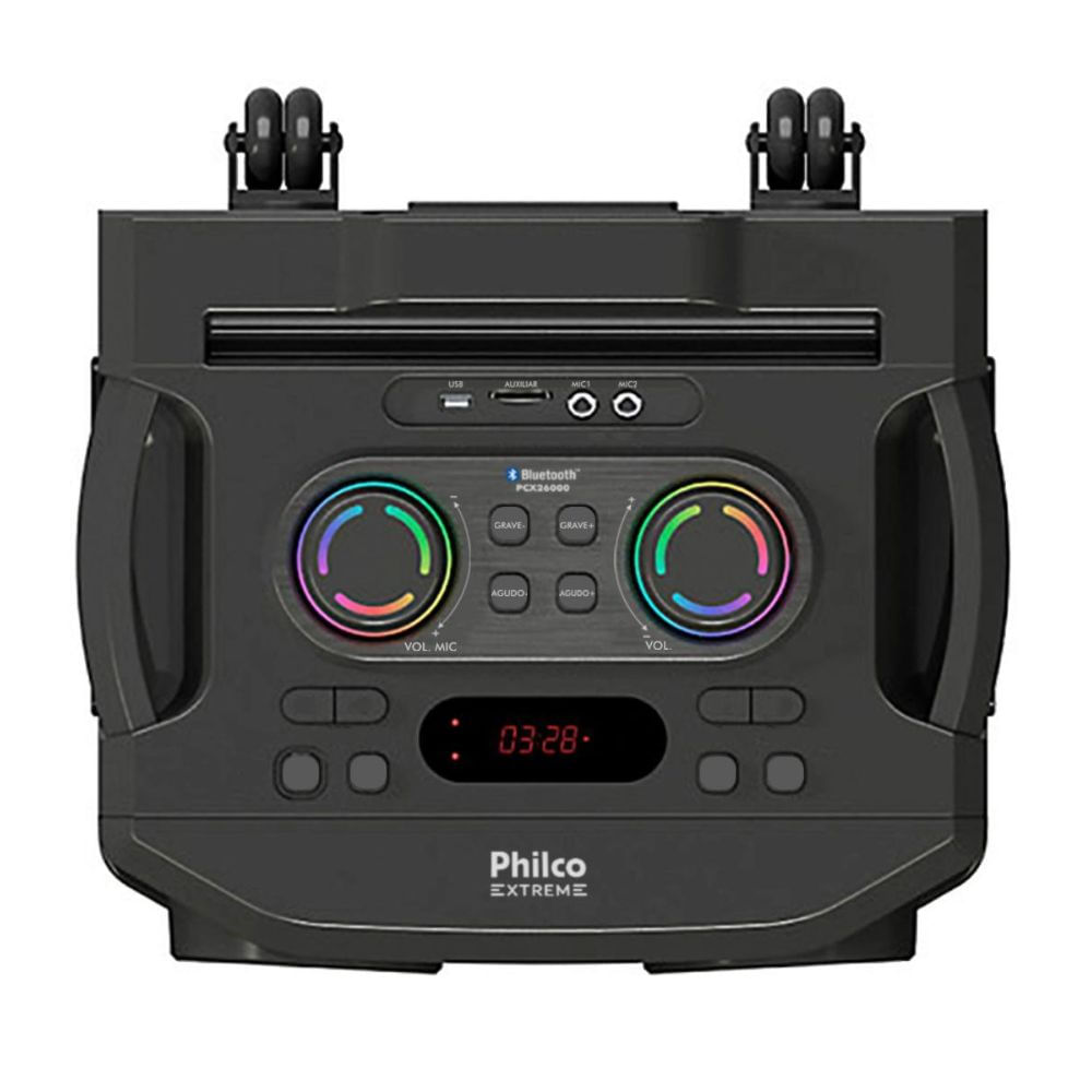 Encontraproduto.com.br - Caixa de Som Amplificada Philco PCX26000 2600W Bluetooth USB