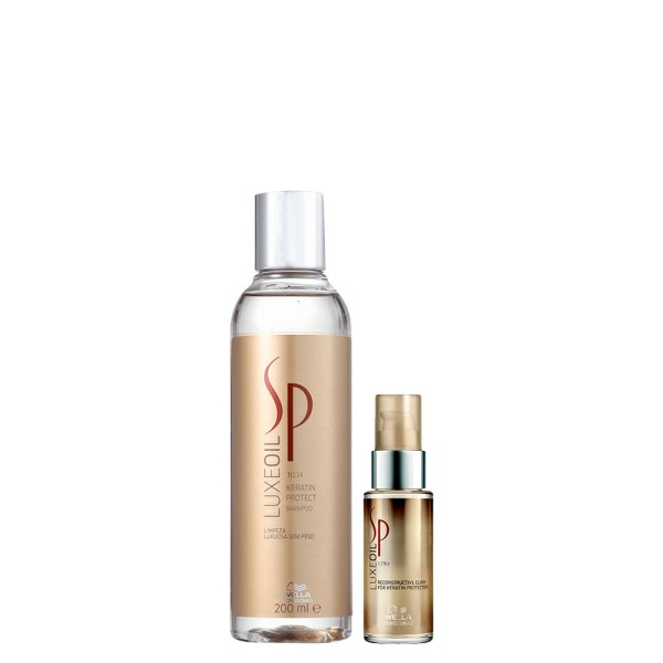 Encontraproduto.com.br - Kit SP System Professional Luxe Oil Keratin - Shampoo 200 ml + Óleo 30 ml