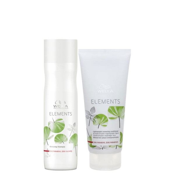 Encontraproduto.com.br - Kit Wella Professionals Elements Renewing - Shampoo 250 ml + Condicionador 200 ml