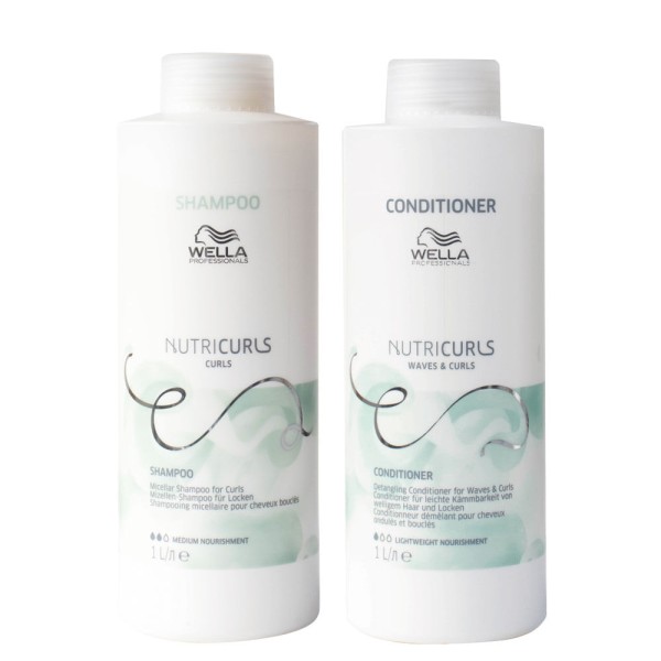 Encontraproduto.com.br - Kit Wella Professionals Nutricurls - Shampoo 1000 ml + Condicionador 1000 ml