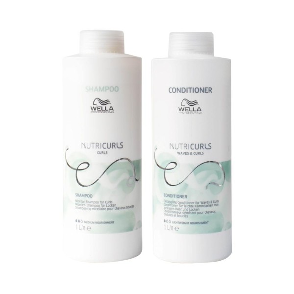 Encontraproduto.com.br - Kit Wella Professionals Nutricurls - Shampoo 1000 ml + Condicionador 1000 ml