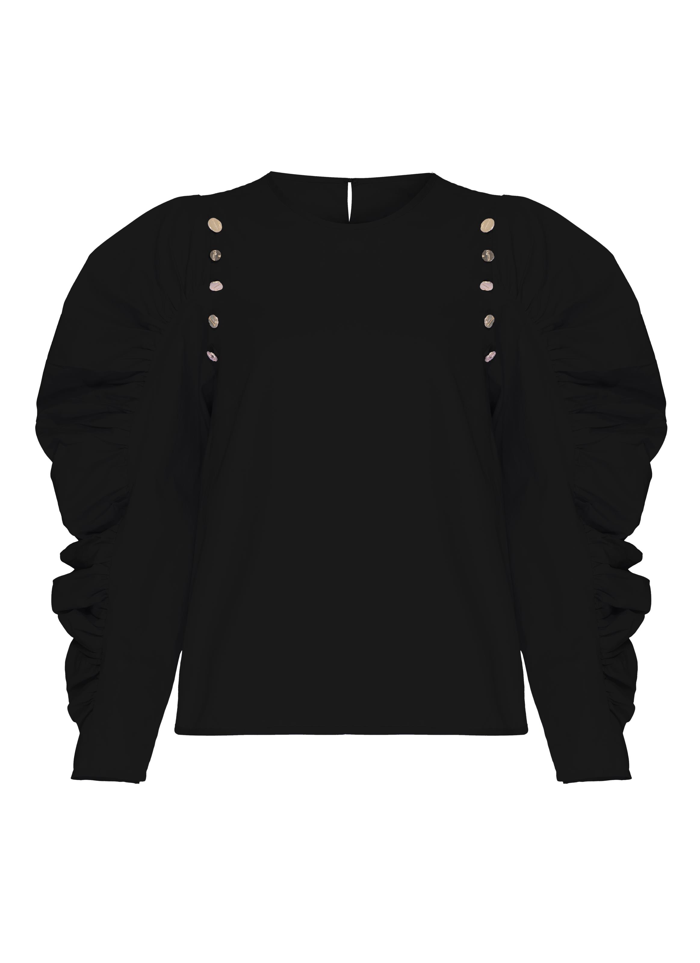 Blusa Tricoline Puro - Preto