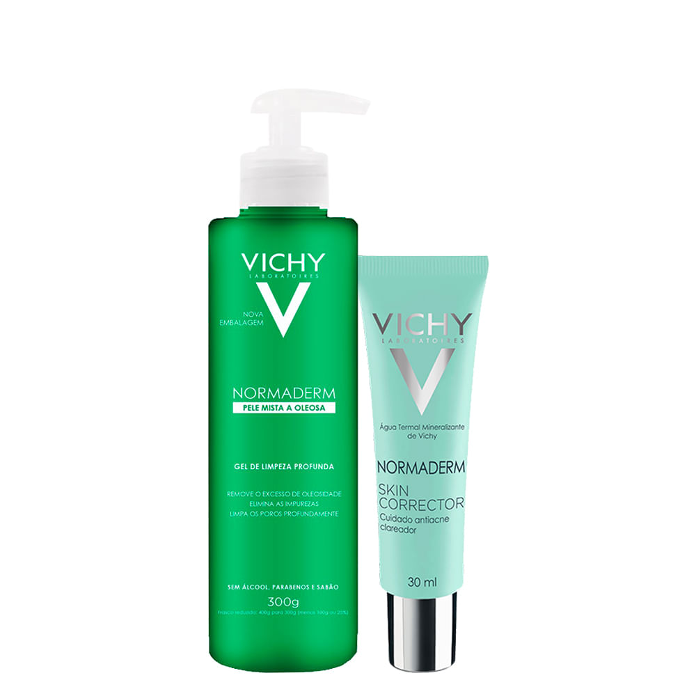 Kit Vichy   - Gel Facial de Limpeza Profunda 300 g + Sérum Facial de Hidratação 30 ml