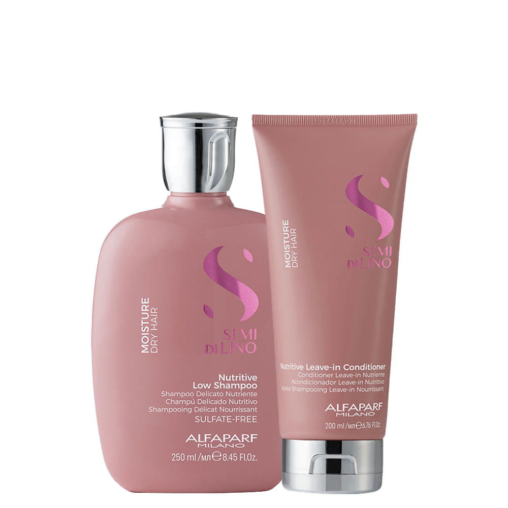 Kit Alfaparf Milano Professional Semi Di Lino Moisture - Shampoo 250 ml + Condicionador 200 ml