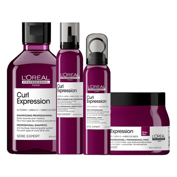 Encontraproduto.com.br - Kit LOreál Professionnel Serie Expert Curl Expression Home Care com Máscara Rich 500 ml + 3 Produtos