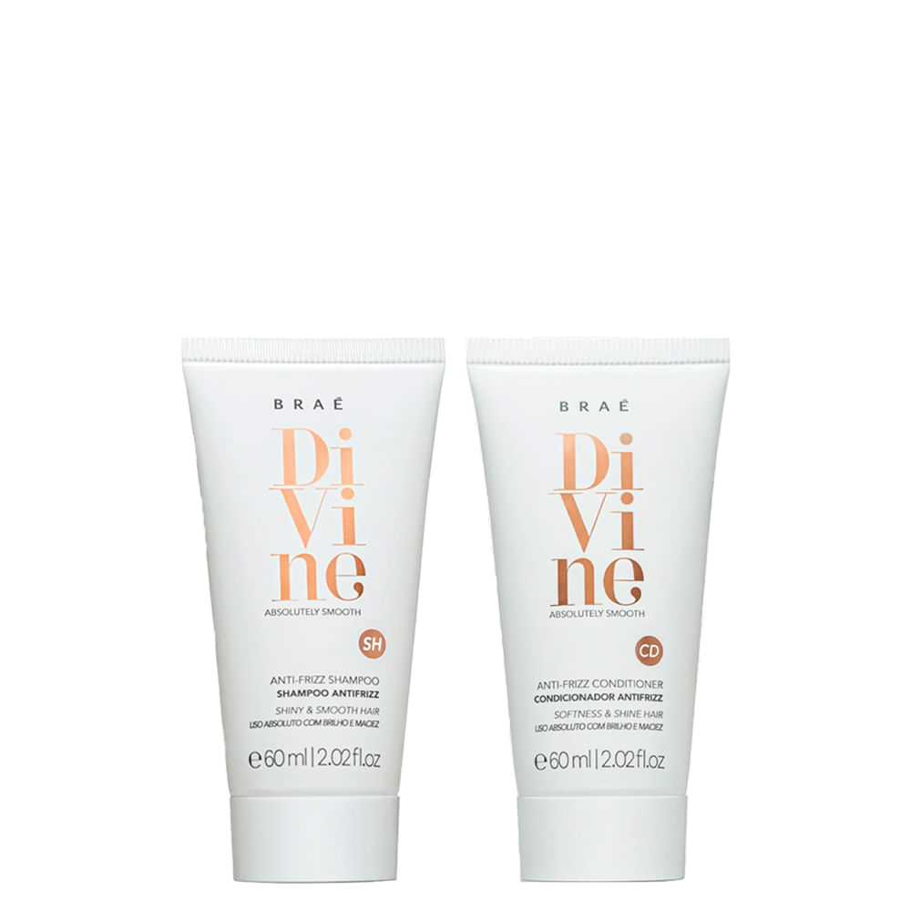 Kit Braé Divine - Shampoo 60 ml + Condicionador 60 ml
