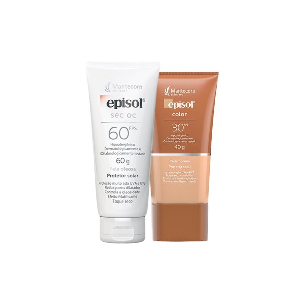 Encontraproduto.com.br - Kit Cuidado da Pele - Protetor Solar Facial 60 60 g + Protetor Solar Facial FPS 30 Morena 40 g