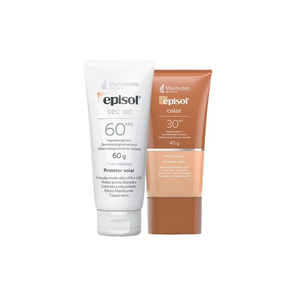 Encontraproduto.com.br - Kit Cuidado da Pele - Protetor Solar Facial 60 60 g + Protetor Solar Facial FPS 30 Morena 40 g