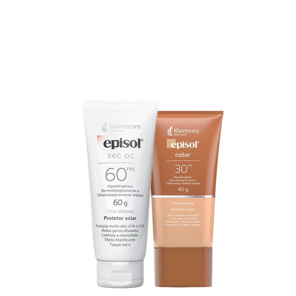 Encontraproduto.com.br - Kit Cuidado da Pele - Protetor Solar Facial 60 60 g + Protetor Solar Facial FPS 30 Morena 40 g