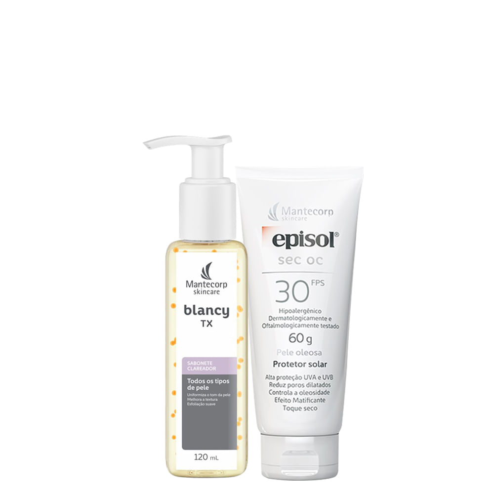 Kit Anti-Manchas Mantecorp - Sabonete Líquido Facial 120 ml  + Protetor Solar Facial 30 60 g