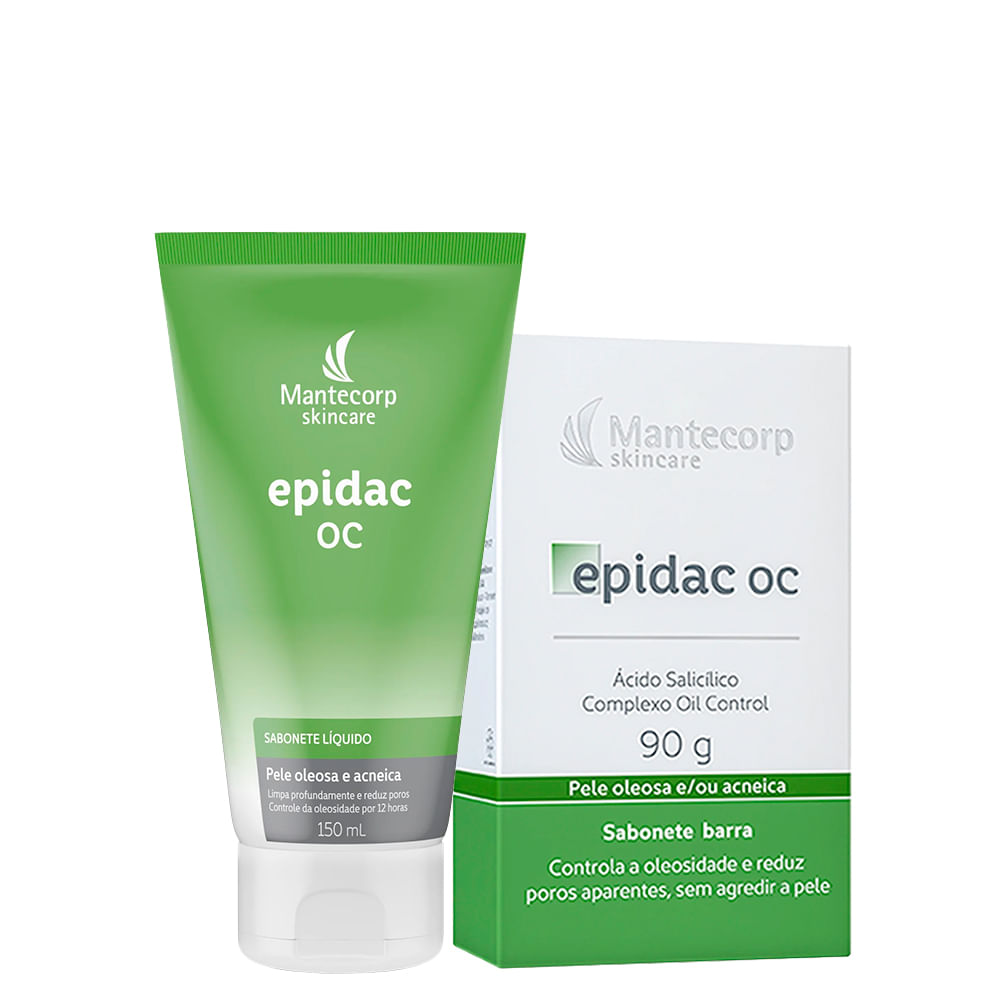 Kit Antioleosidade Mantecorp -Sabonete em Barra Facial  90 g + Sabonete Líquido Facial 150 ml