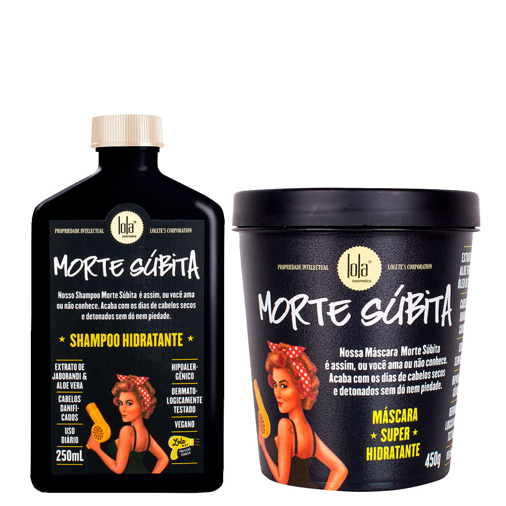 Kit Lola Cosmetics Hidratação Morte Súbita - Shampoo 250 ml  + Máscara de Hidratação 450 g