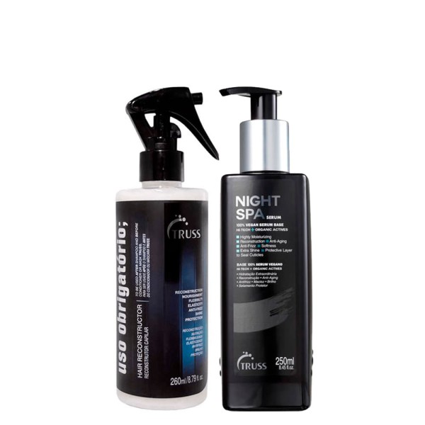 Encontraproduto.com.br - Kit Reconstrutor Truss - Sérum Night Spa 250 ml + Tratamento Uso Obrigatório 260 ml