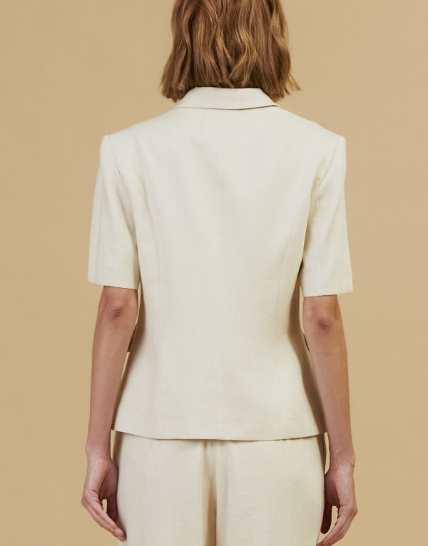 Encontraproduto.com.br - Blazer Linho Lírio - Off White