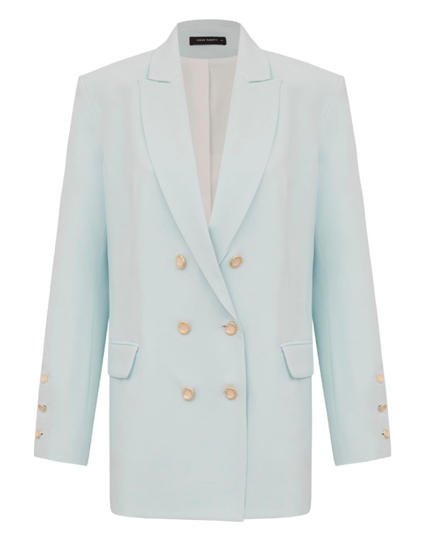 Encontraproduto.com.br - Blazer Ml Crepe Marie - Azul