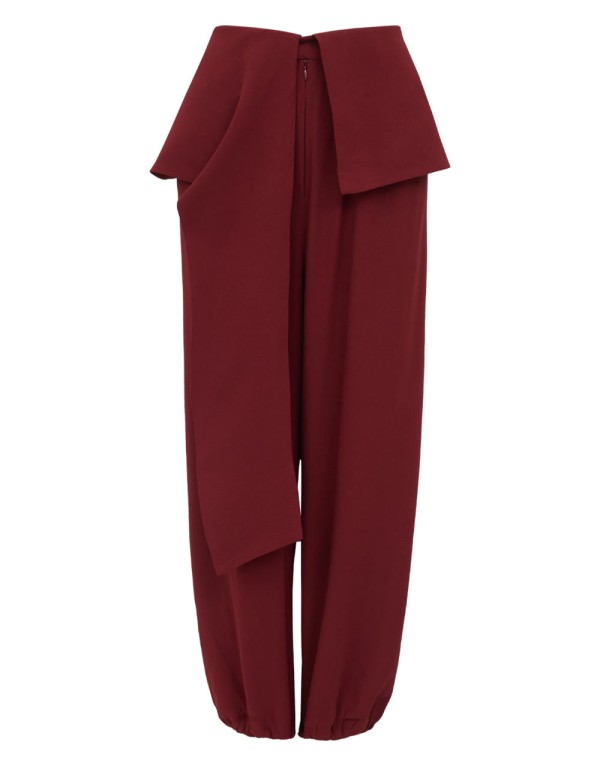 Encontraproduto.com.br - Calça Pala Crepe Leve - Vinho