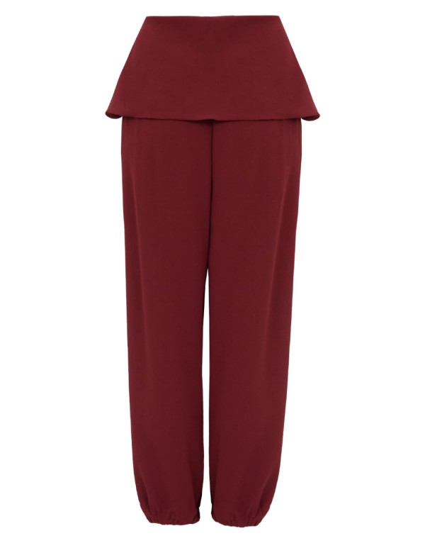Encontraproduto.com.br - Calça Pala Crepe Leve - Vinho
