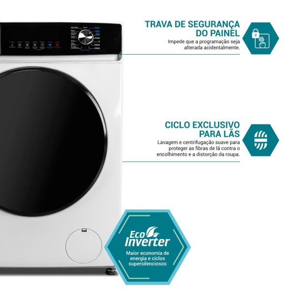 Encontraproduto.com.br - Lava e Seca Philco 11Kg PLS11A Inverter Plus Branca