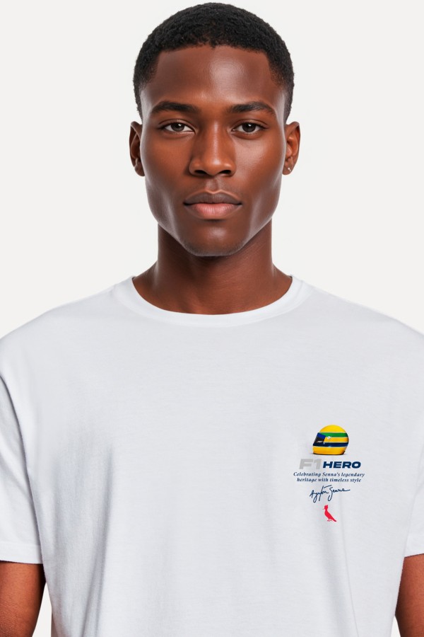 Camiseta Estampada Senna F1 Hero