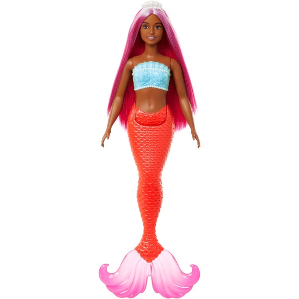 Boneca Barbie Sereia Mundo da Fantasia - Cabelo Rosa HRR04 - Mattel