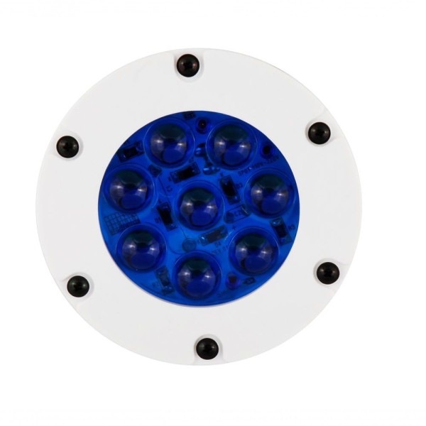 Encontraproduto.com.br - Mini Refletor De Led Azul Com Lupa