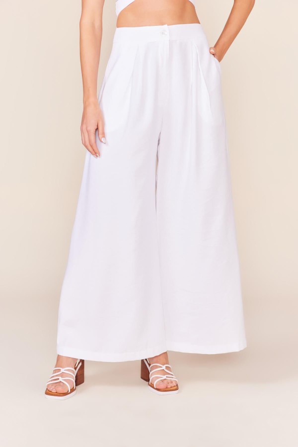 Encontraproduto.com.br - CALCA ALFAIATARIA AMPLA - BRANCO