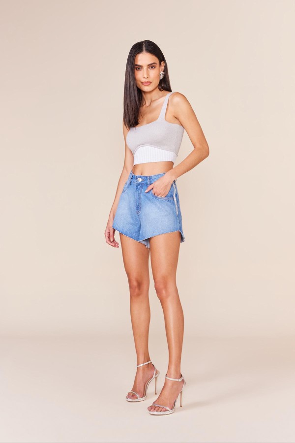 Encontraproduto.com.br - SHORT JEANS DET STRASS - JEANS