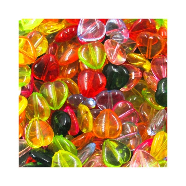 Encontraproduto.com.br - ENTREMEIO CORAÇÃO TRANSLUCIDO 14MM EM ACRILICO COM 500G