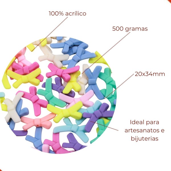 Encontraproduto.com.br - ENTREMEIO LAÇO LEITOSO PASSANTE 20X34MM EM ACRILICO COM 500GR