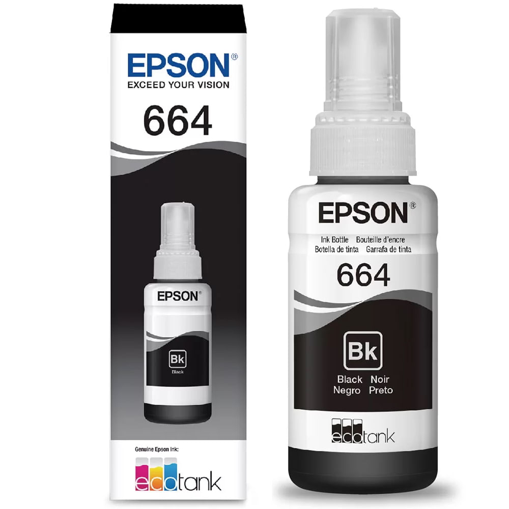 Encontraproduto.com.br - Refil de Tinta Epson T664120 Preta