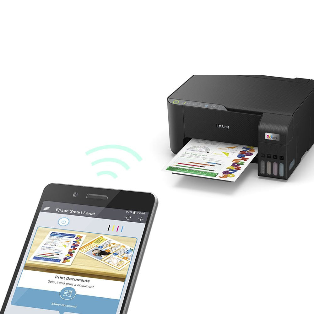 Encontraproduto.com.br - Impressora Multifuncional Epson 3 em 1 Preta L3250 – Bivolt