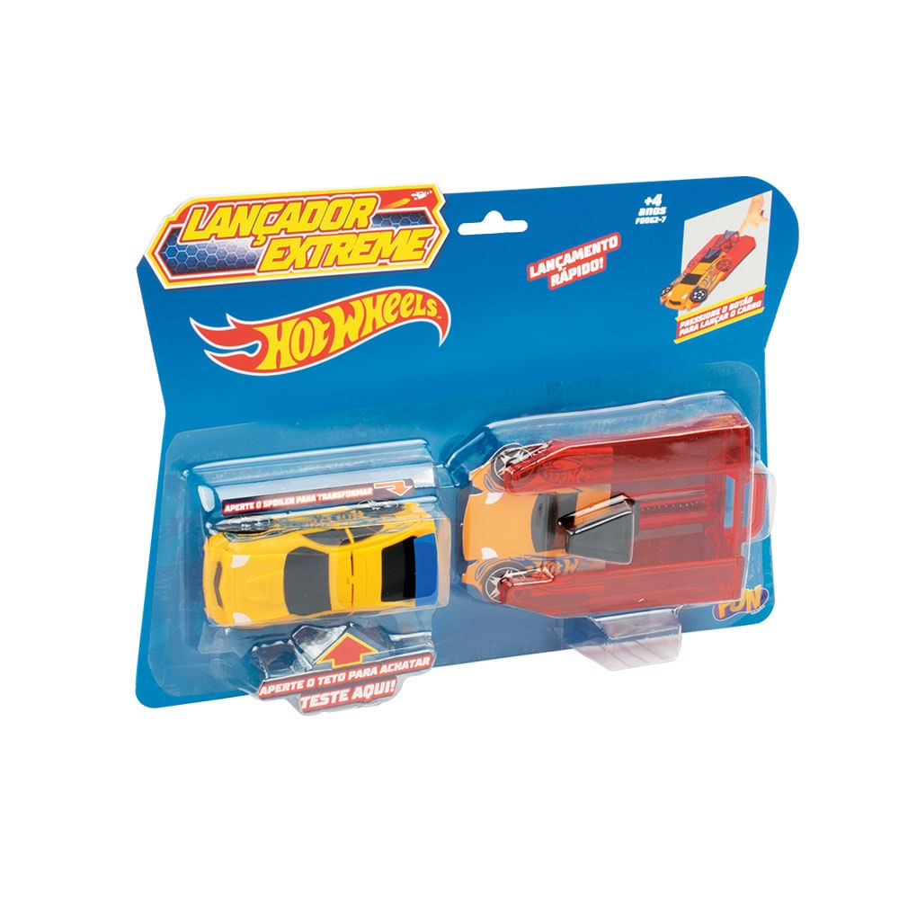 Hot Wheels Carrinho Lançador Extreme Amarelo  - Fun Divirta-se