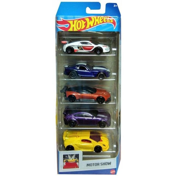 Encontraproduto.com.br - Hot Wheels Pacote 5 Carrinhos Motor Show - Mattel
