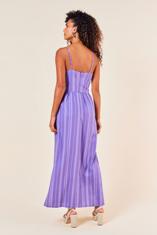 Encontraproduto.com.br - VESTIDO LONGO LINHO COM BOJO TORCIDO -SAFIRA