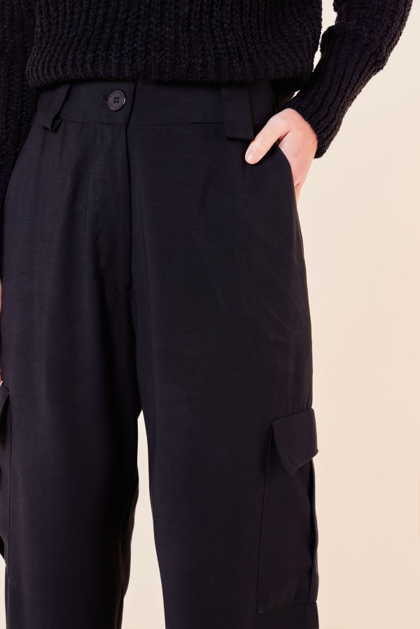 Encontraproduto.com.br - CALCA ALFAIATARIA CARGO-PRETO