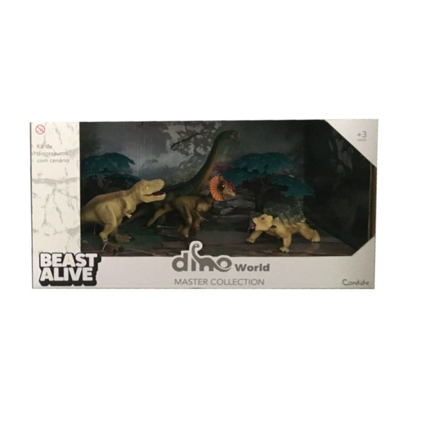 Encontraproduto.com.br - Robo Alive Dino World Brotossauro Verde- Candide
