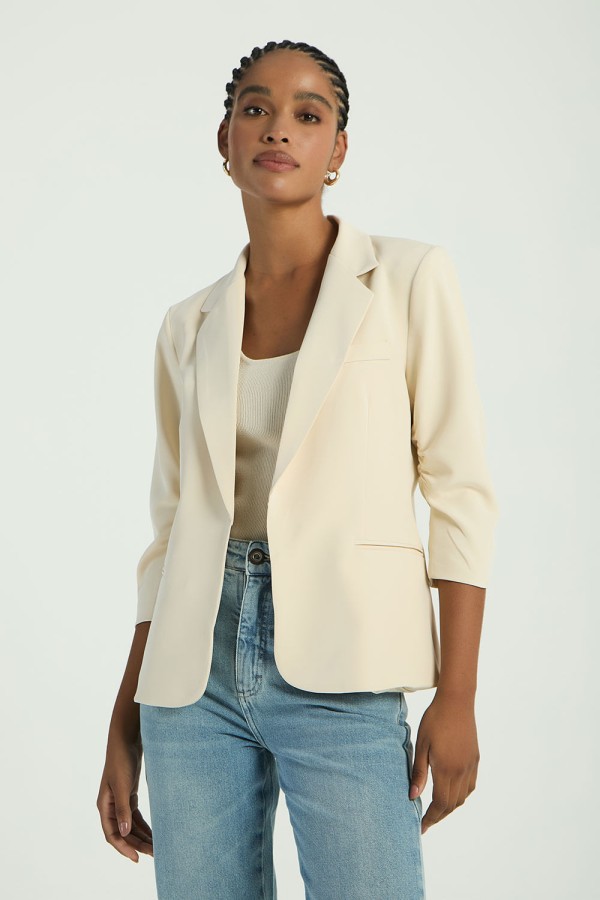 BLAZER BÁSICO MANGA 3/4 - PEROLA